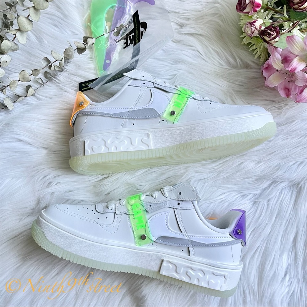 Nike Air Force 1 Fontanka Game Day Sail Green Strike Women’s 9 New - Picture 7 of 16